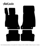 Black Leather Floor Mats For Mercedes Benz E-Class W213 Sedan (2016-2020) Hybrid | ER56 Design - AutoWin