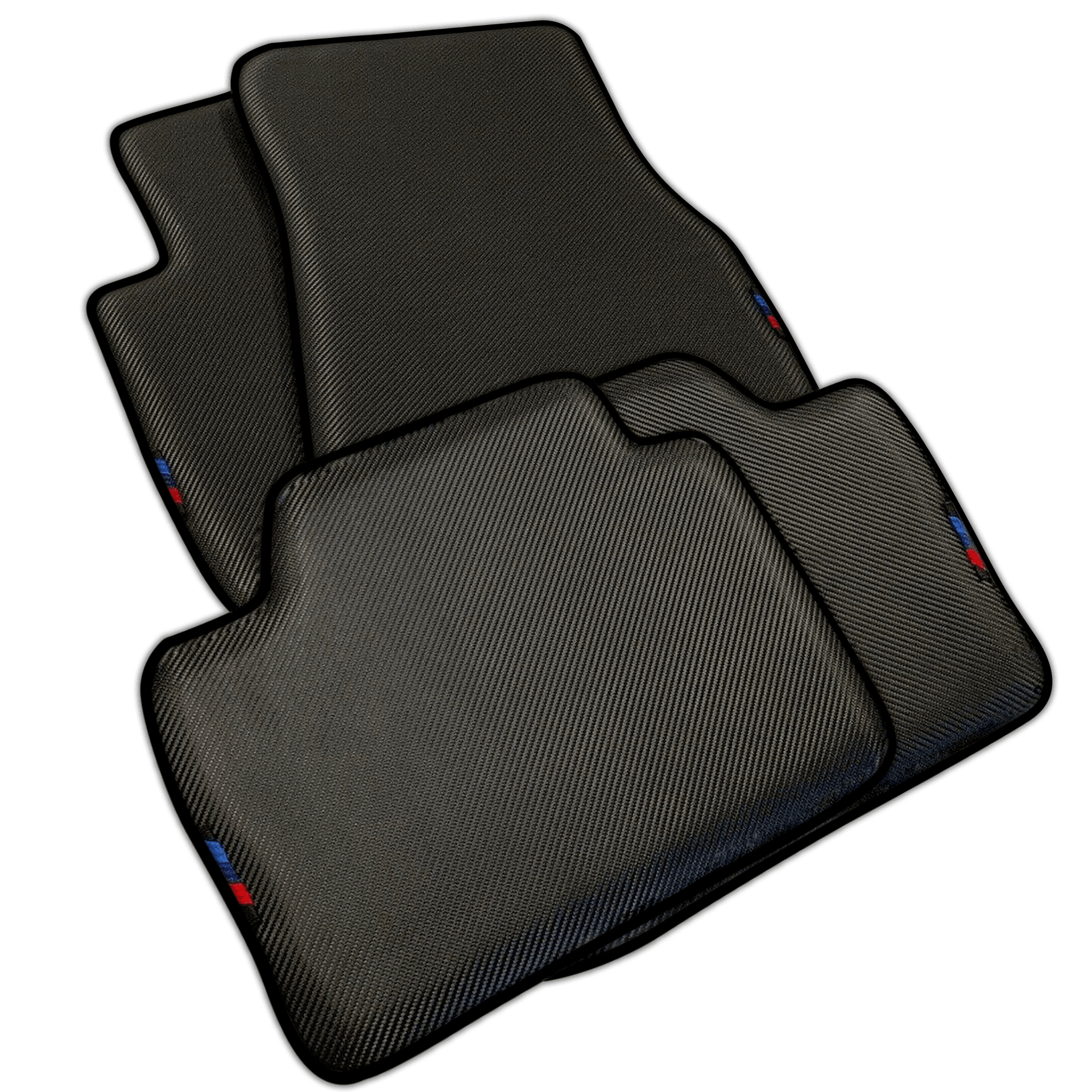 Black Carbon Fiber Floor Mats for BMW 1 Series E81 3-door Hatchback 2006-2011 | Various Trim Colors