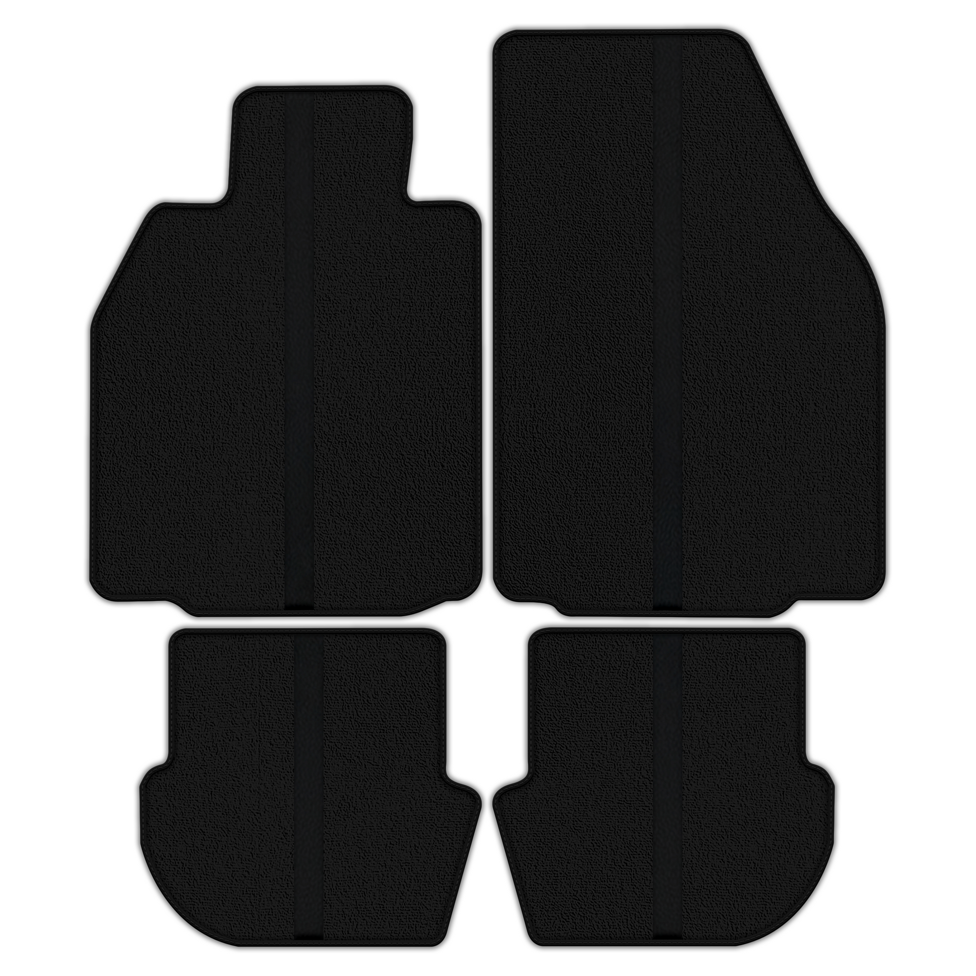 Black Leather Line Floor Mats for Porsche 911 996 (1998-2004)