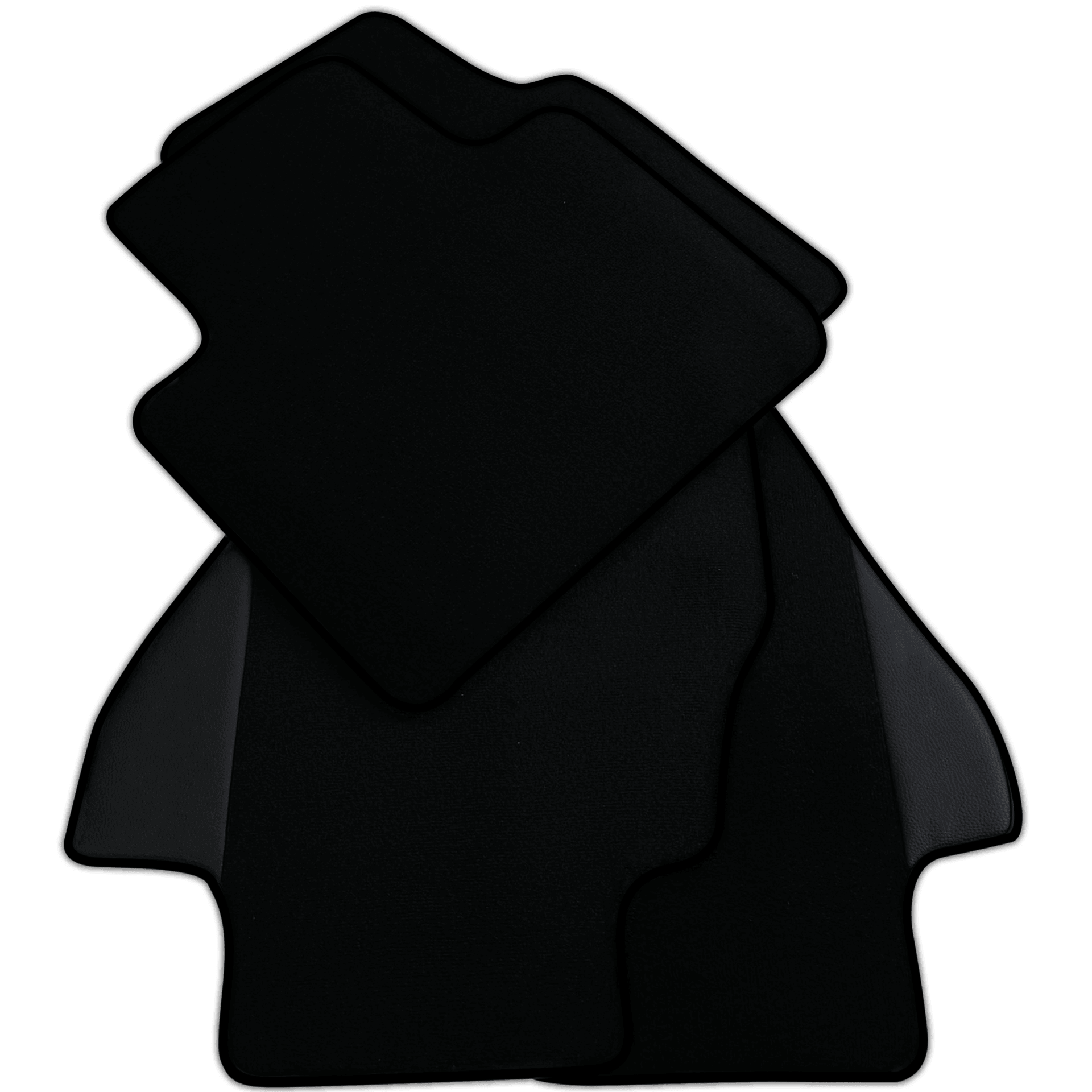 Custom Black Floor Mats for Ferrari Dino 308 GT4 (1973-1979) with Leather