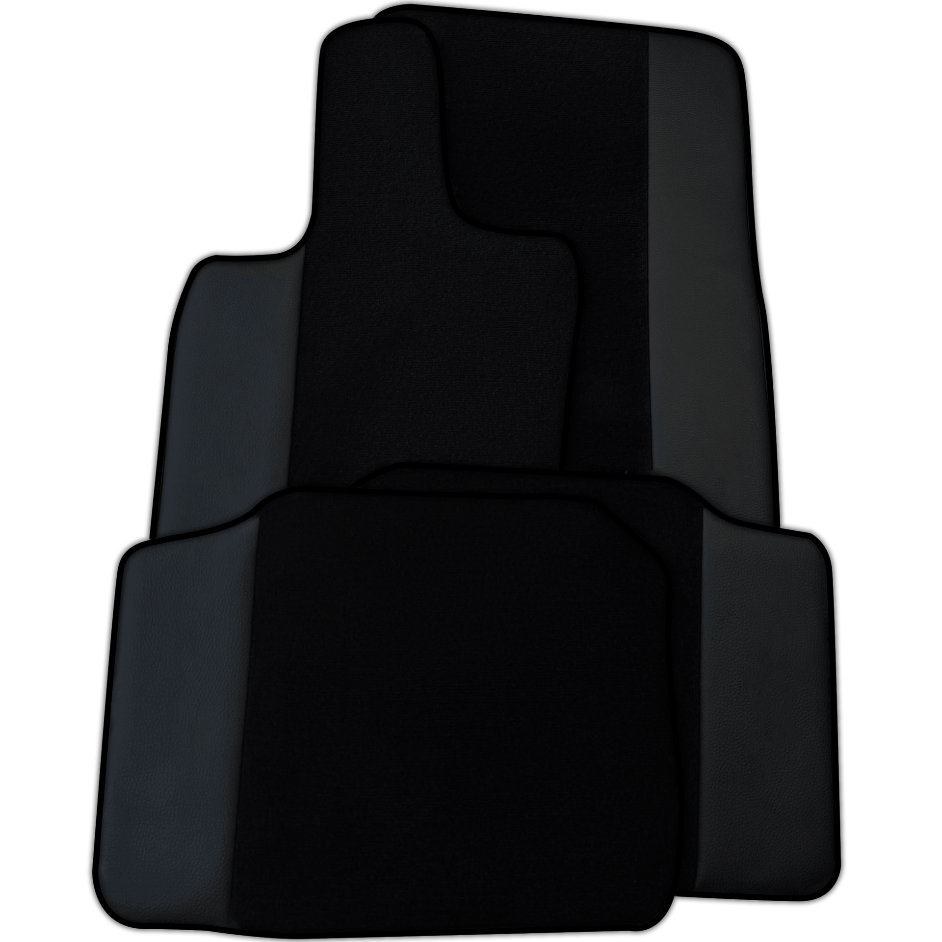 Custom Black Floor Mats for Porsche Panamera (2017-2023) With Leather