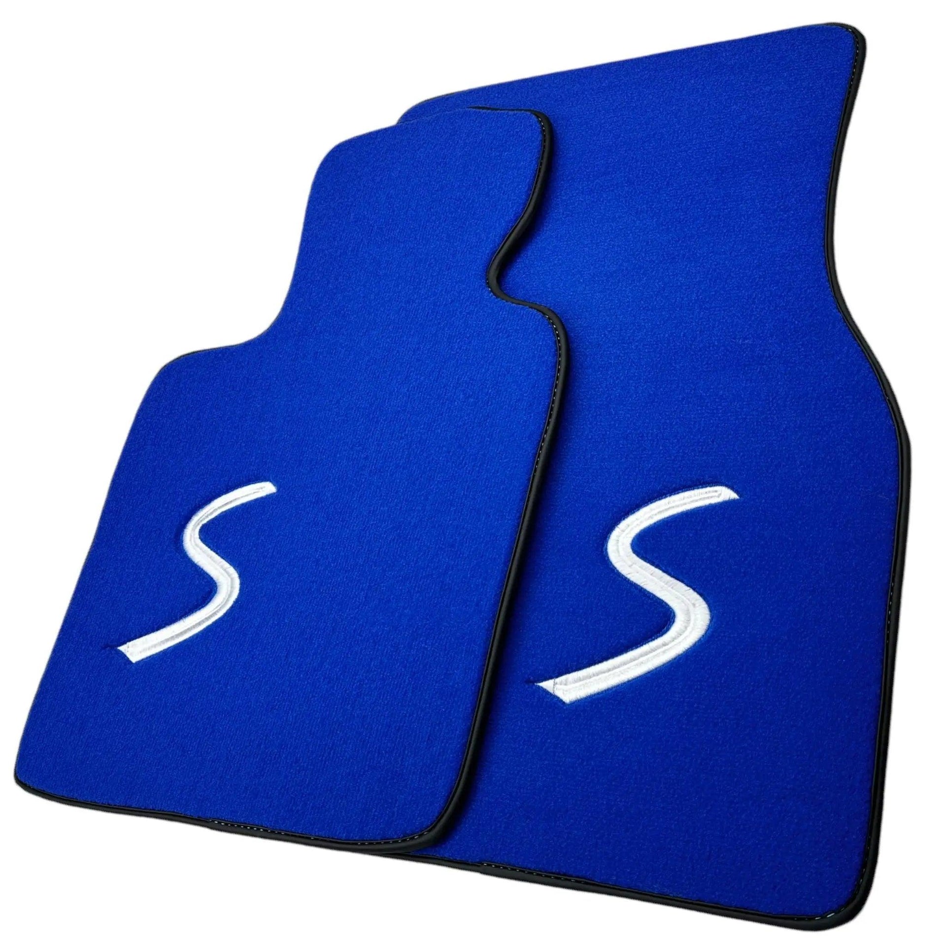Blue Floor Mats for Mini Cabrio F57 Convertible (2016-2023) - AutoWin