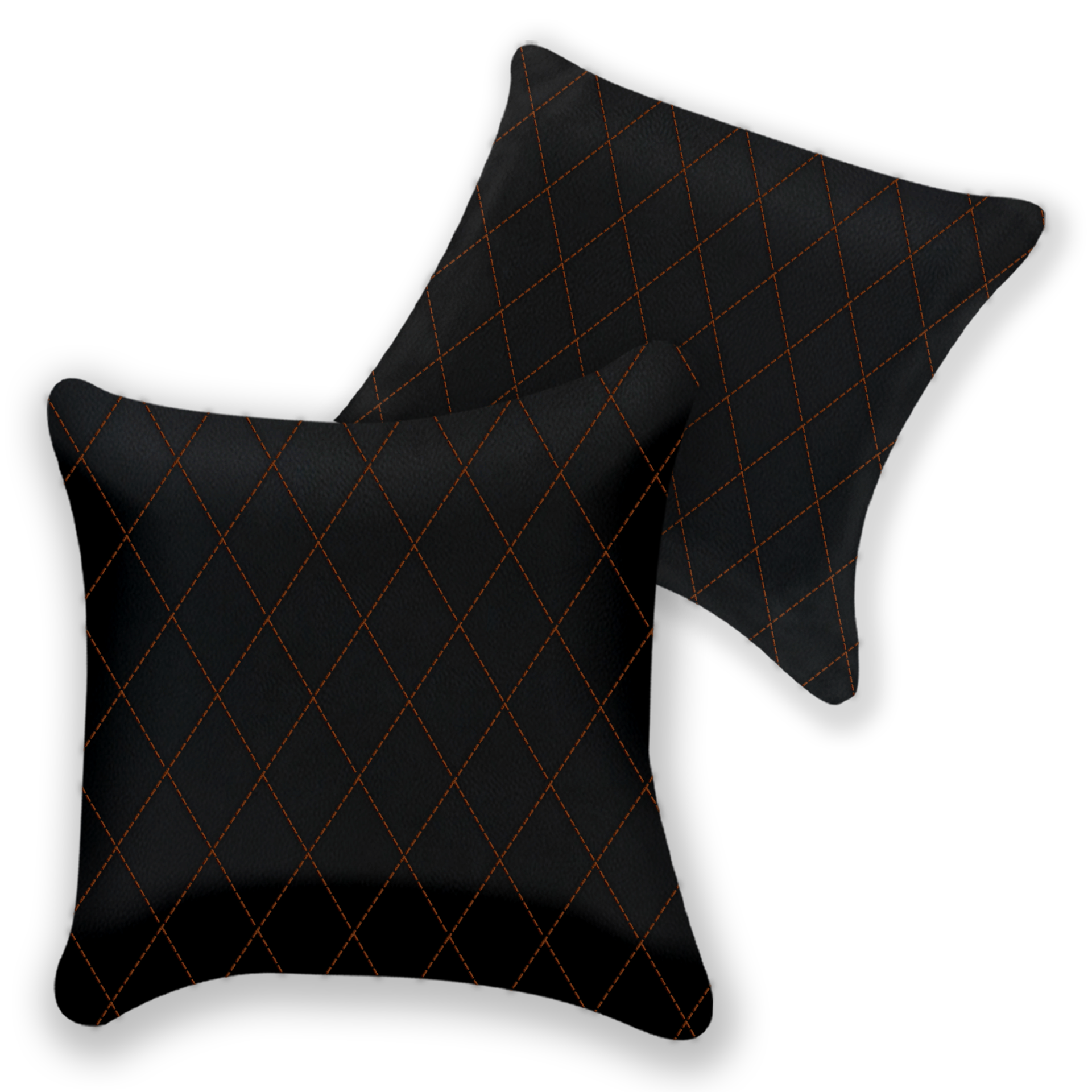 Customizable Black Leather Pillows for Ferrari 456 | Set of 2