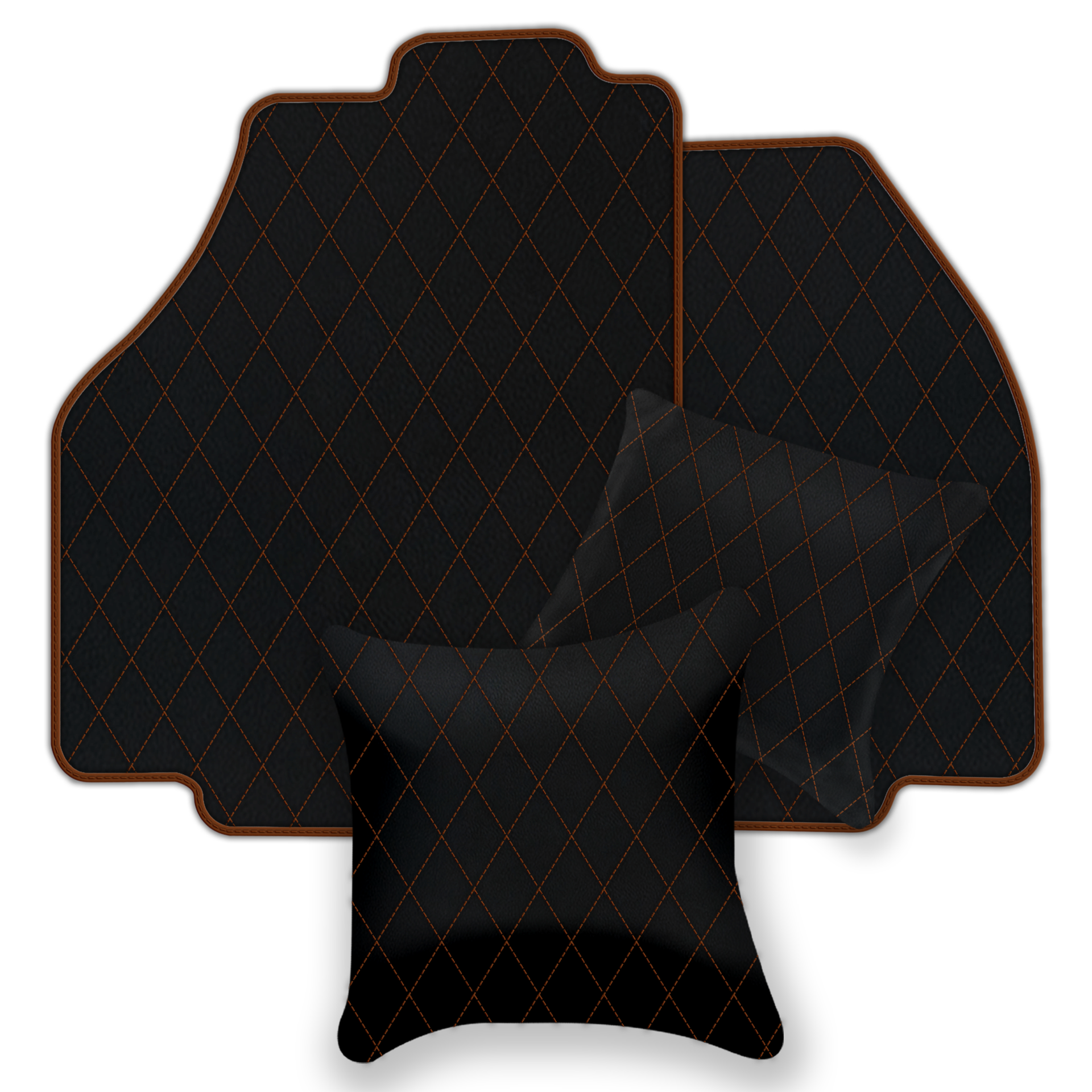 Premium Black Leather Floor Mats for Ferrari 488 Spider (2016-2022)