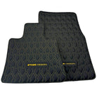 Black Leather Floor Mats for Rolls-Royce Wraith (2013–2023) ER56 Design - AutoWin