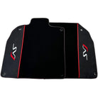 Black Floor Mats for Lamborghini Aventador SVJ with Alcantara Leather - AutoWin
