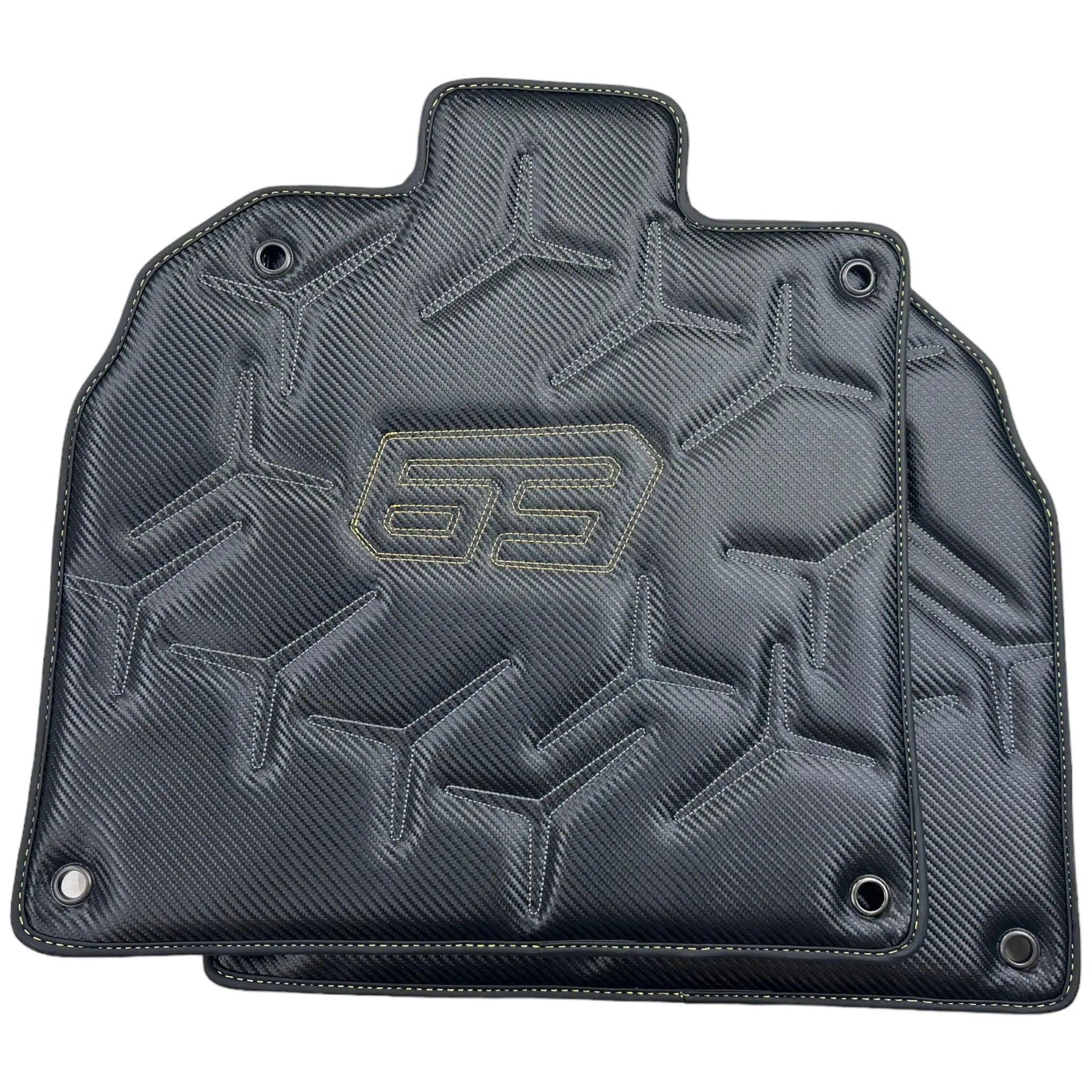 Carbon Leather Floor Mats for Lamborghini Aventador SVJ 63 Edition - AutoWin