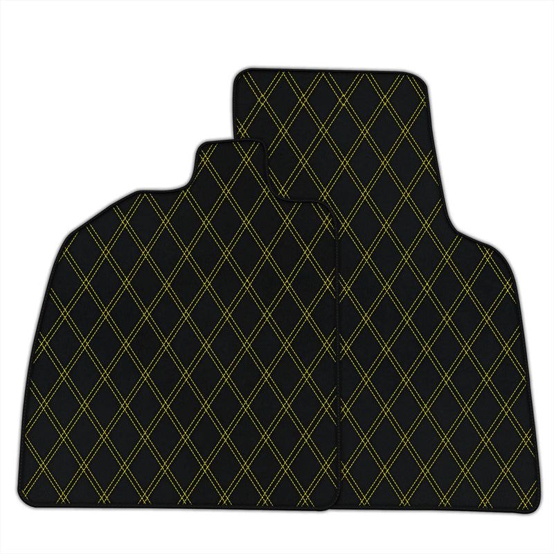 Customizable Leather Floor Mats with Double Diamond Pattern for Audi R8 (2015-2023)