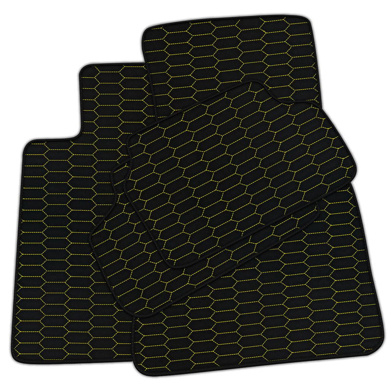 Customizable Leather Floor Mats with Raptor Hex Pattern for BMW M6 F12 Convertible (2012-2018)