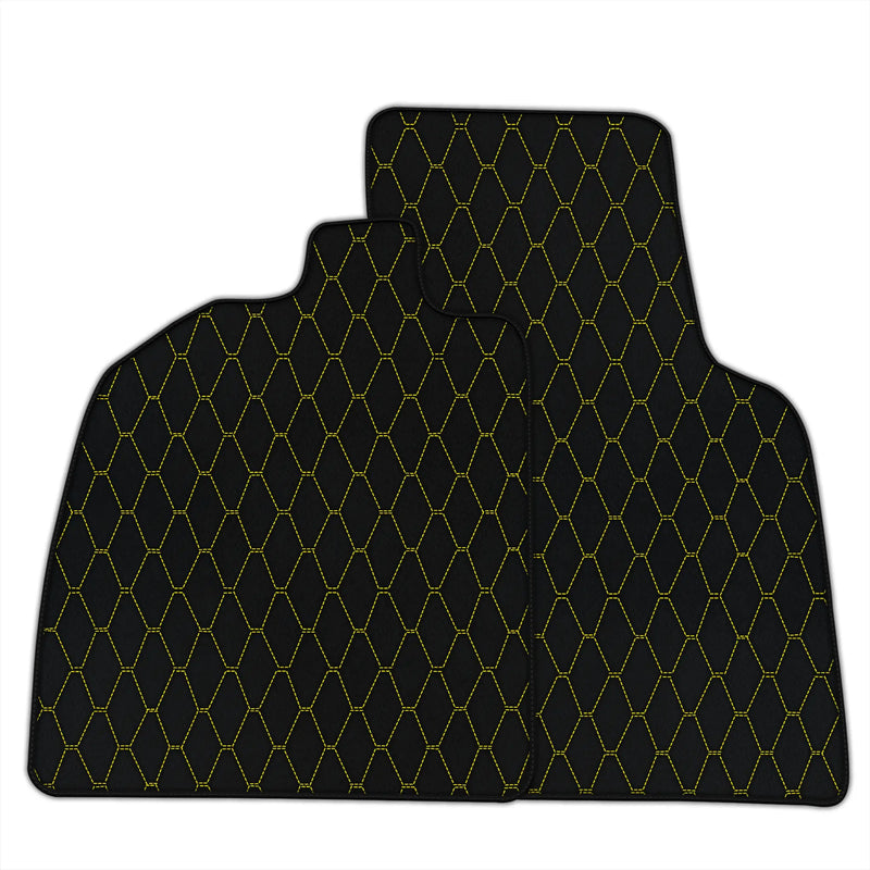 Customizable Leather Floor Mats with Vertical Hex Pattern for Audi R8 (2015-2023)