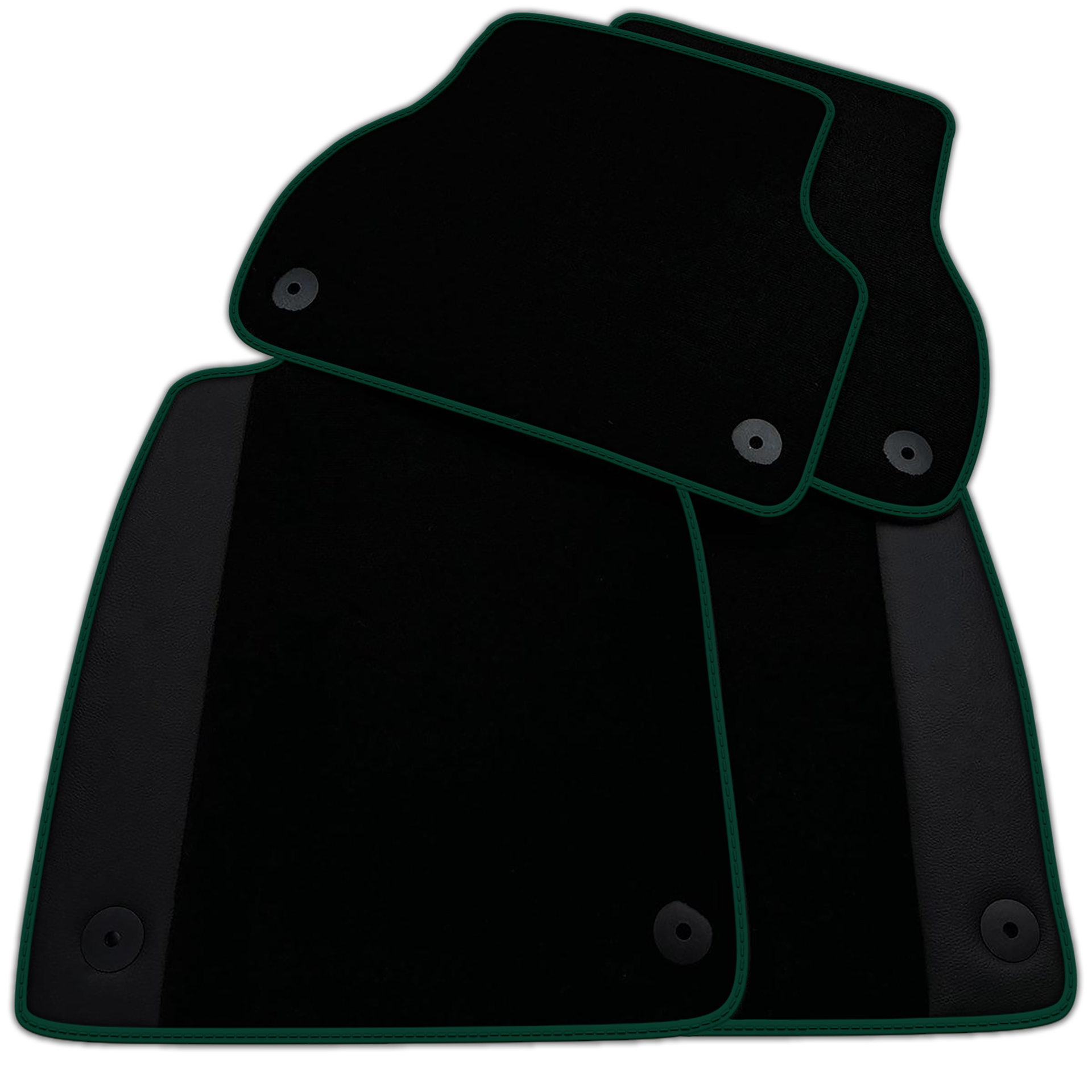 Customizable Black Floor Mats for Audi A4 - B9 Sedan (2015-2018)