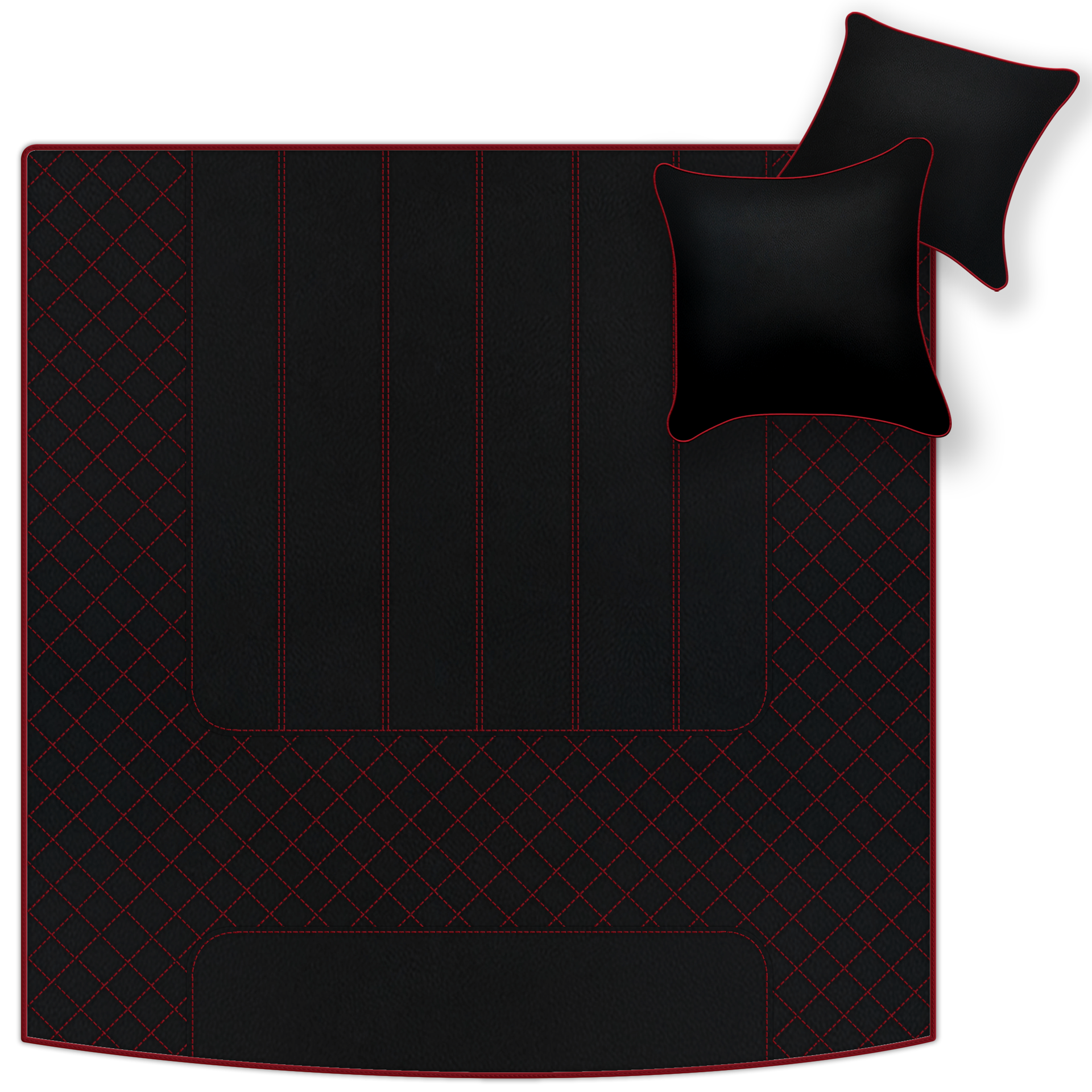 Luxury Black Leather Floor Mats for Bentley Flying Spur (2013-2019)