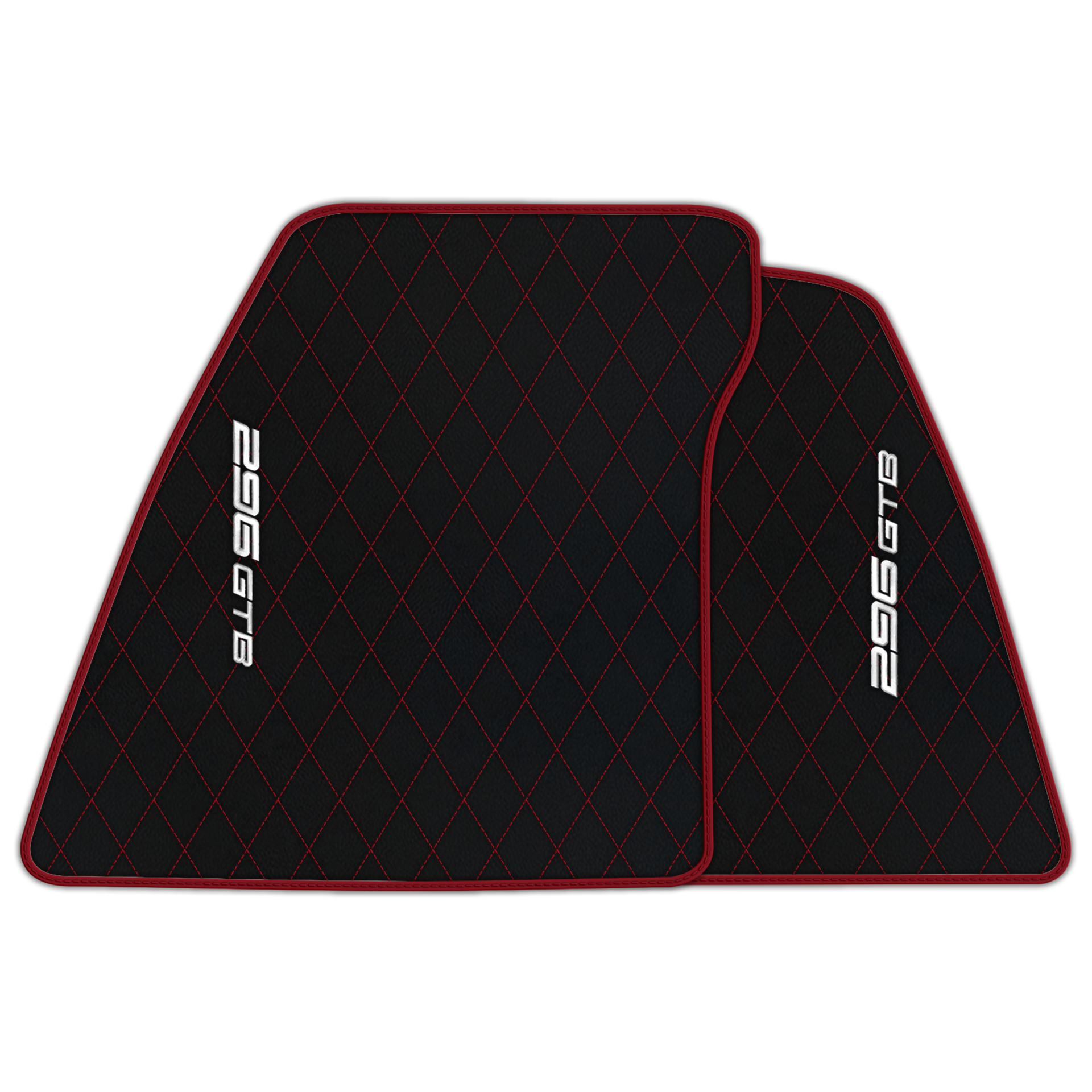 Premium Custom Black Leather Floor Mats for Ferrari FF (2011-2016)