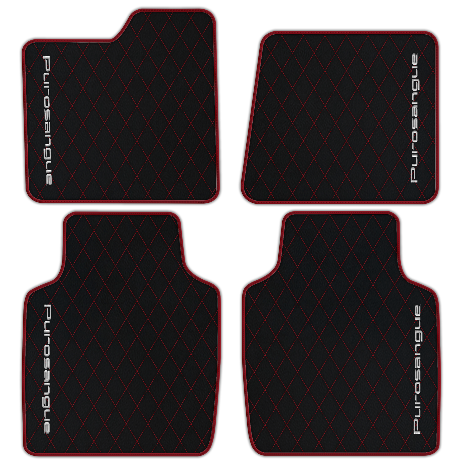 Premium Black Leather Floor Mats for Rolls Royce Shadow (1965-1977)