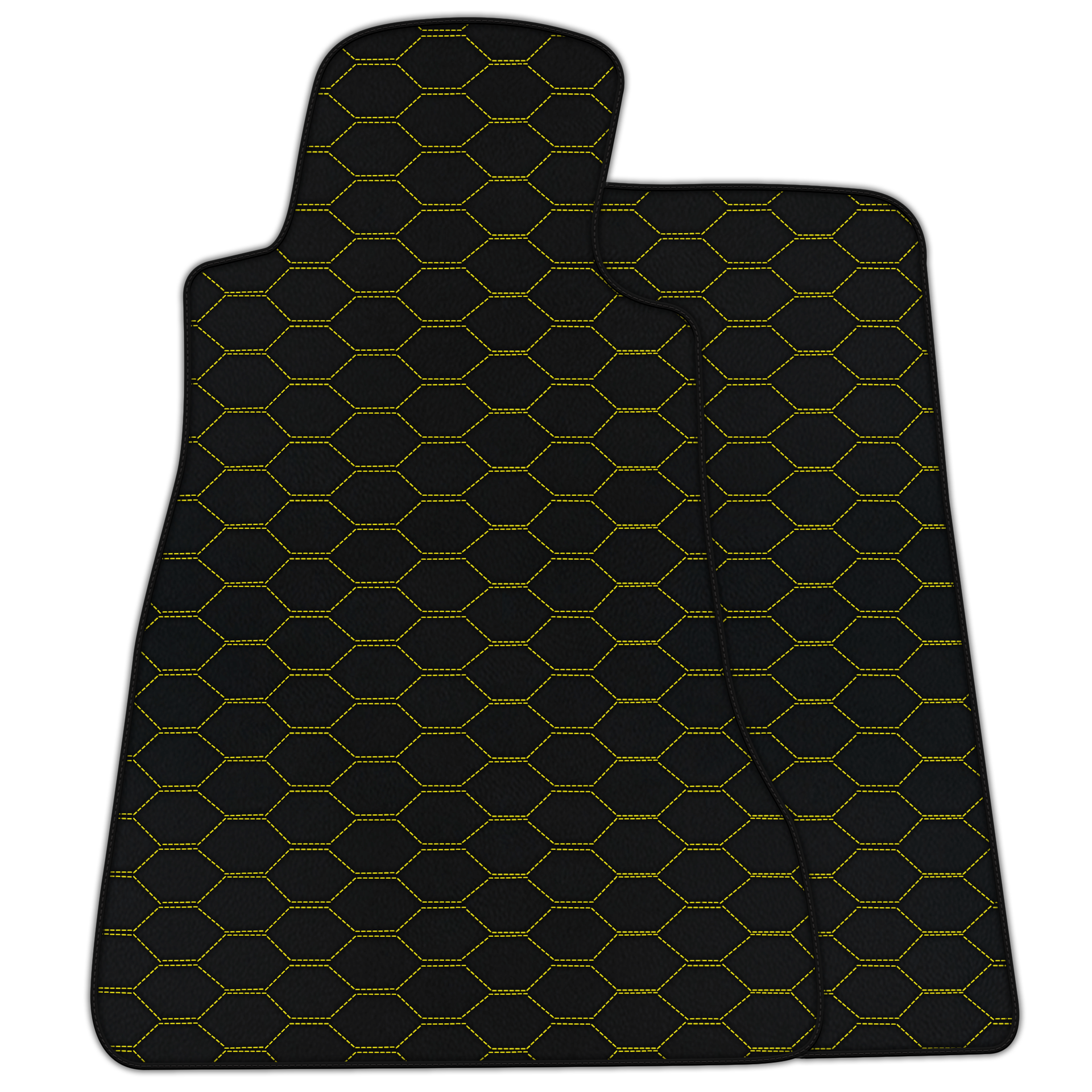 Custom Leather Floor Mats for Corvette C5 | Viper Hex Pattern