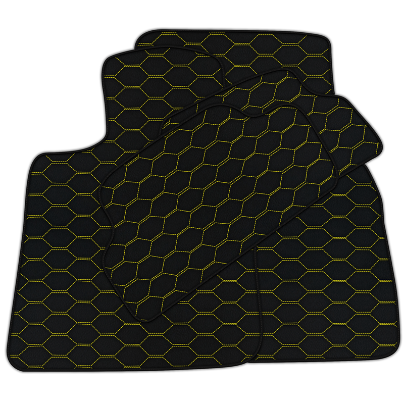 Customizable Leather Floor Mats with Divario Pattern for Mini Clubman R55 (2007-2015)