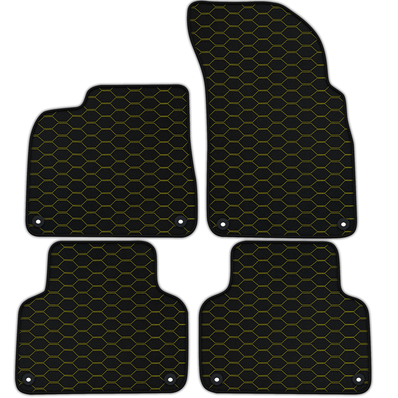 Customizable Leather Floor Mats with Divario Pattern for Audi Q7 4L (2006-2015)