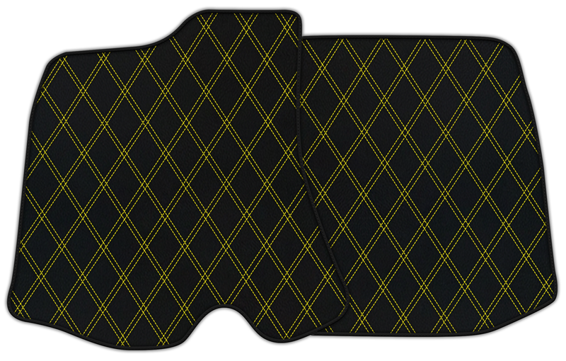 Customizable Leather Floor Mats with Double Diamond Pattern for Ferrari Portofino (2018–2023)