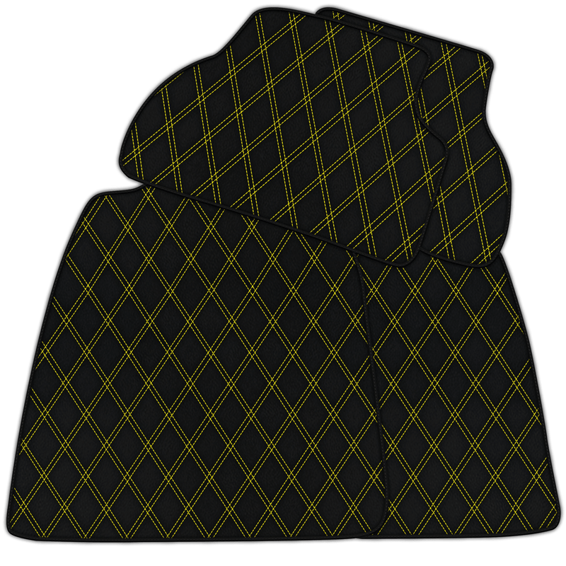 Customizable Leather Floor Mats with Double Diamond Pattern for Audi A4 - B8 Sedan (2008-2015)