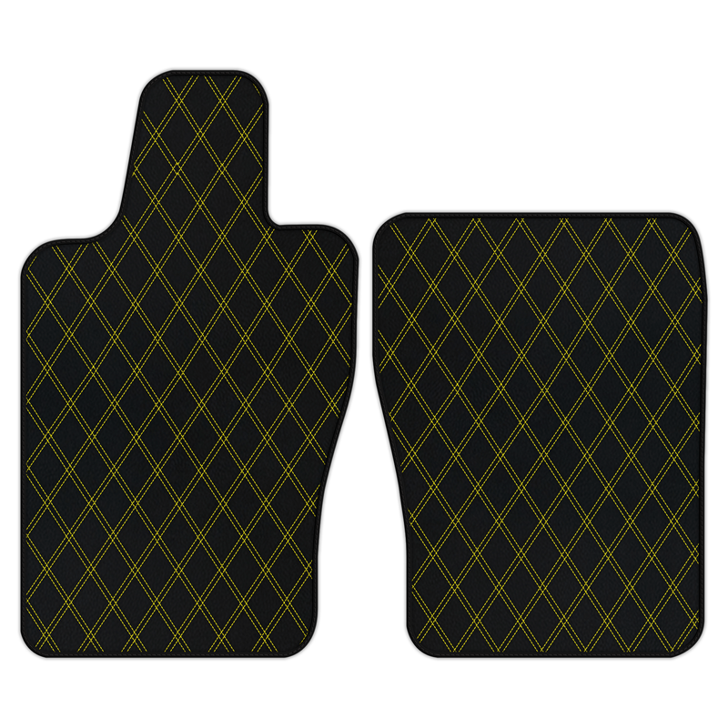 Customizable Leather Floor Mats with Double Diamond Pattern for Aston Martin Vantage Roadster (2020-2026)