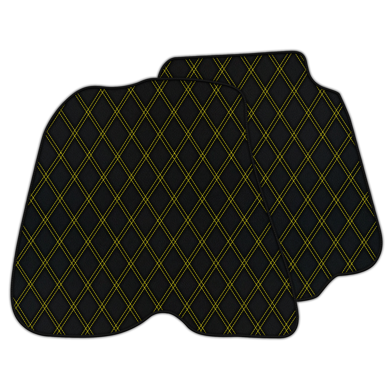 Customizable Leather Floor Mats with Double Diamond Pattern for Ferrari F12 Berlinetta (2012-2022)