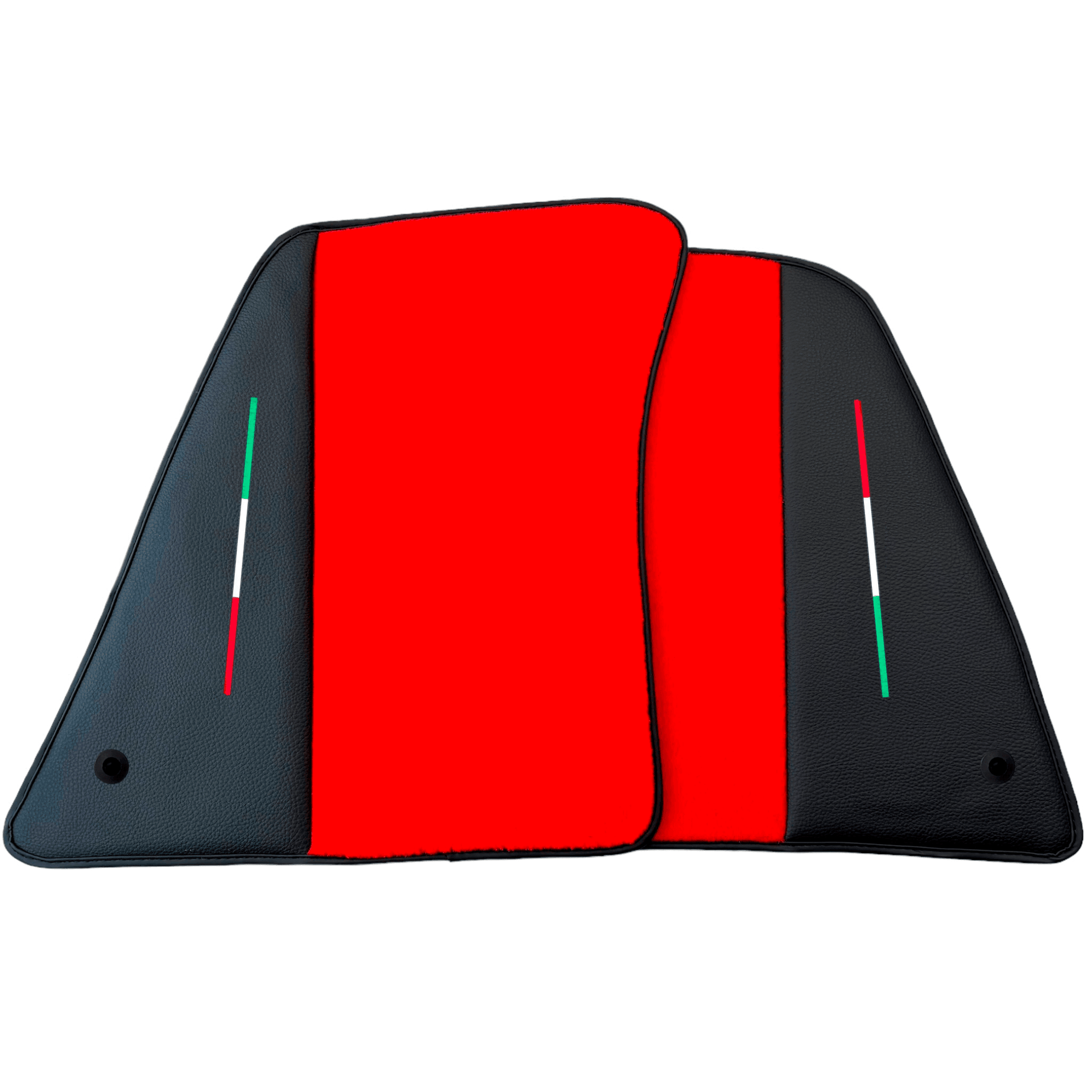 Red Floor Mats for Ferrari SF90 Stradale (2019-2024) with Leather - AutoWin