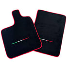 Black Floor Mats for Ferrari Purosangue Long with Red Trim | Italian Edition - AutoWin