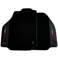 Black Floor Mats for Ferrari 488 Pista Spider 2019-2021 with Leather - AutoWin