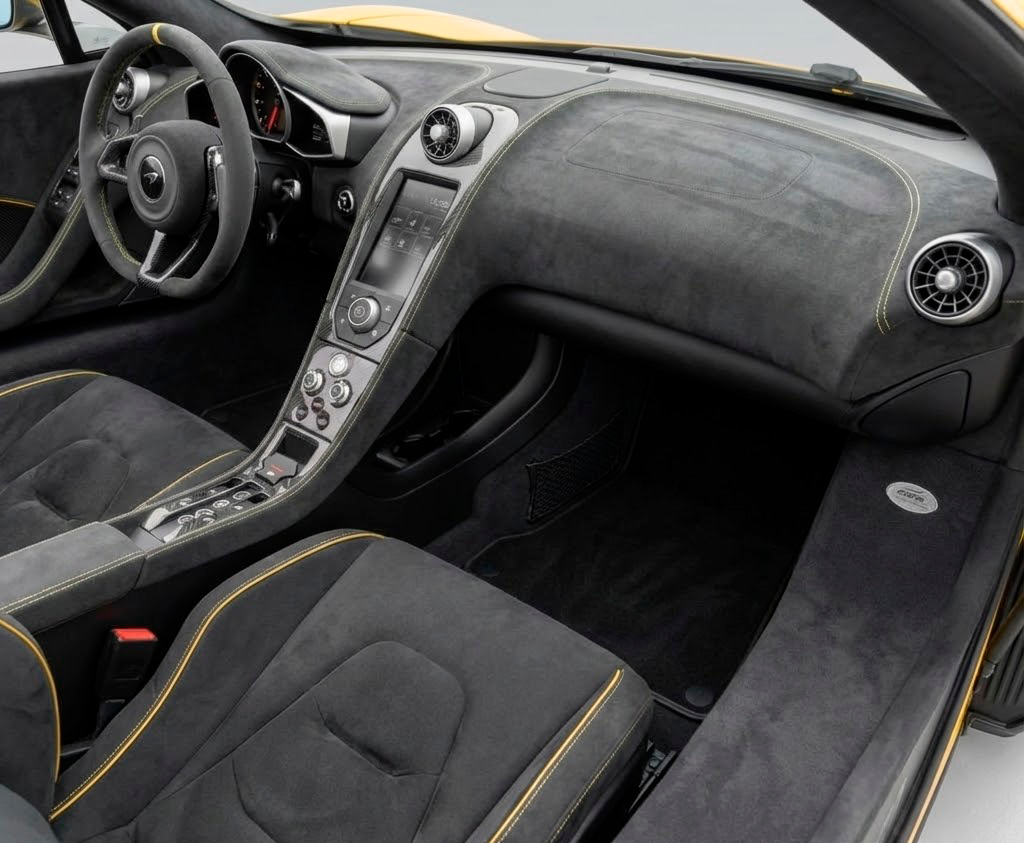 Dark Blue Floor Mats For McLaren 650S Tailored - AutoWin.EU