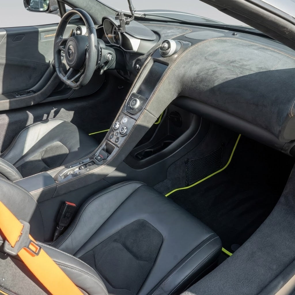 Dark Blue Floor Mats For McLaren 650S Tailored - AutoWin.EU