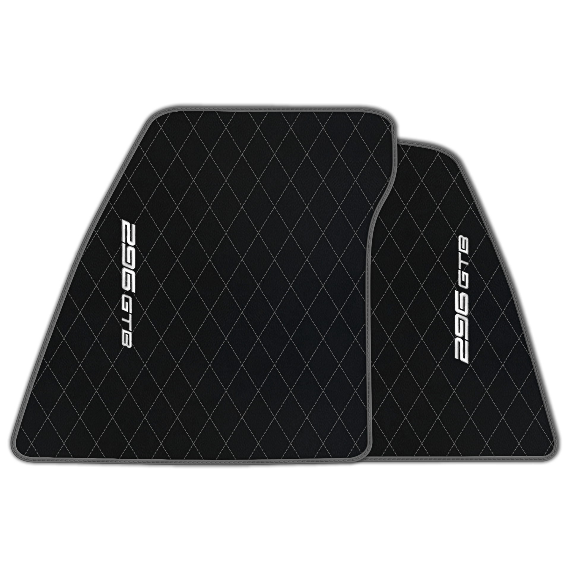 Premium Custom Black Leather Floor Mats for Ferrari FF (2011-2016)