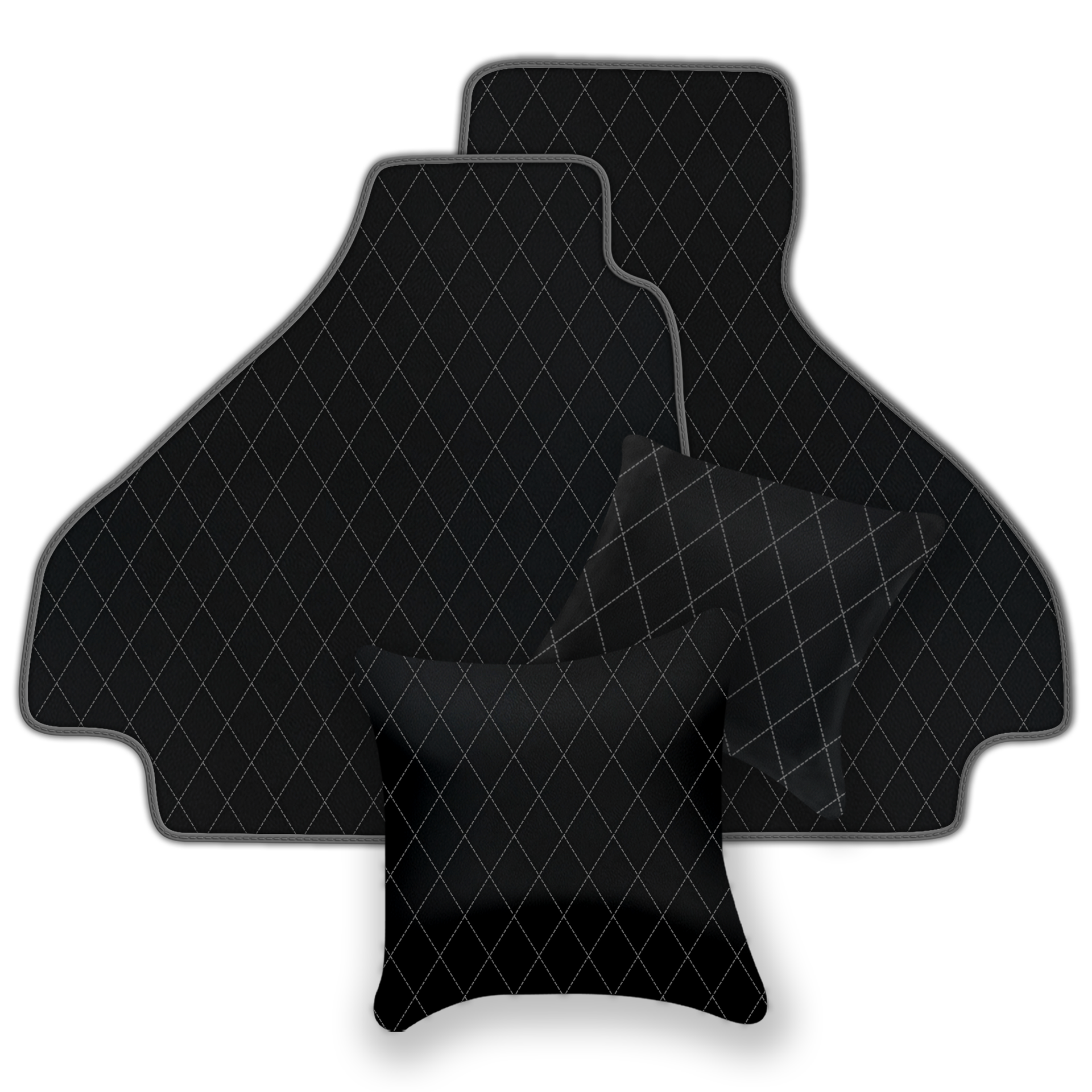 Premium Black Leather Floor Mats for Ferrari Mondial (1983-1993)