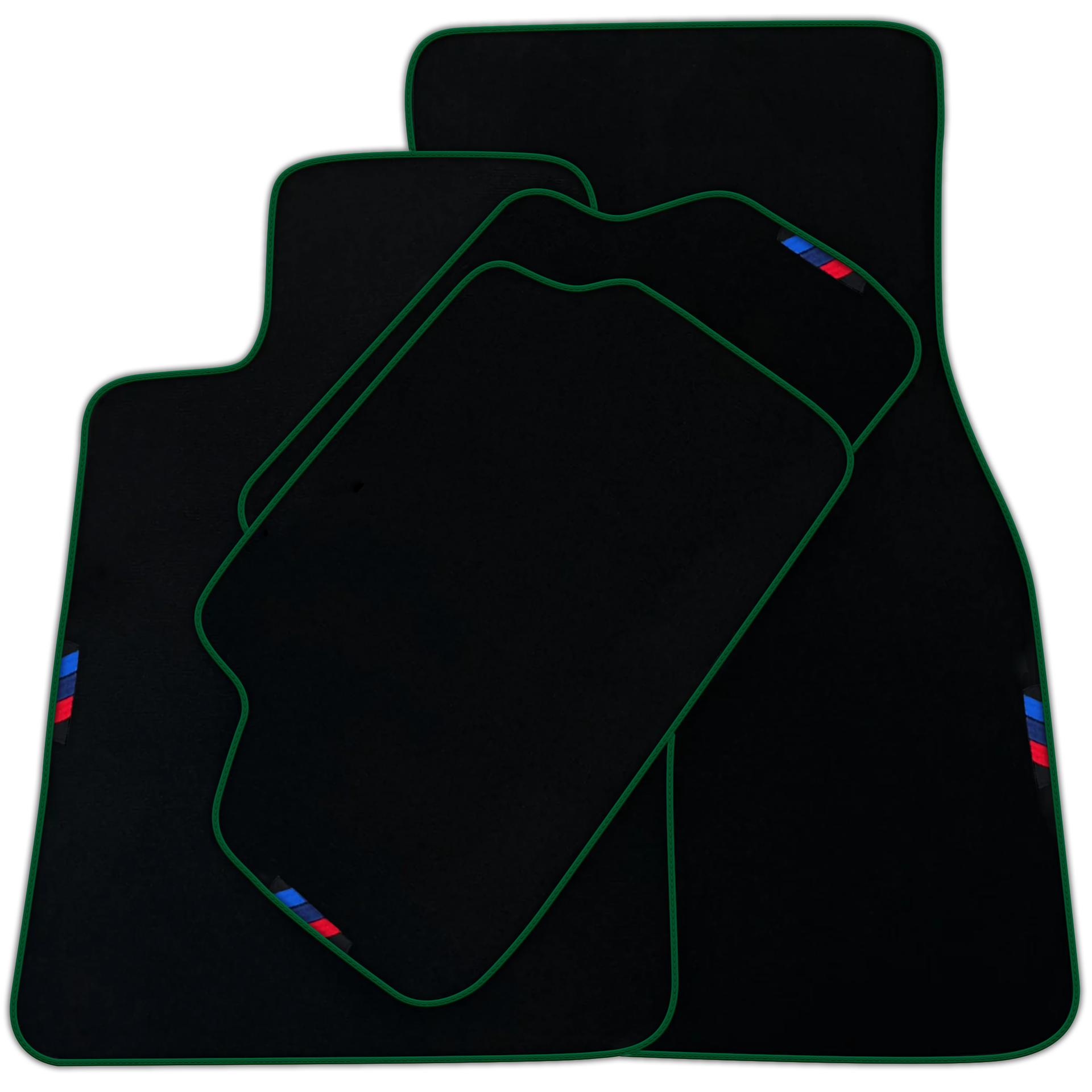 Black Floor Mats For BMW 5 Series F11 | Blue Trim | Various Trim Colors