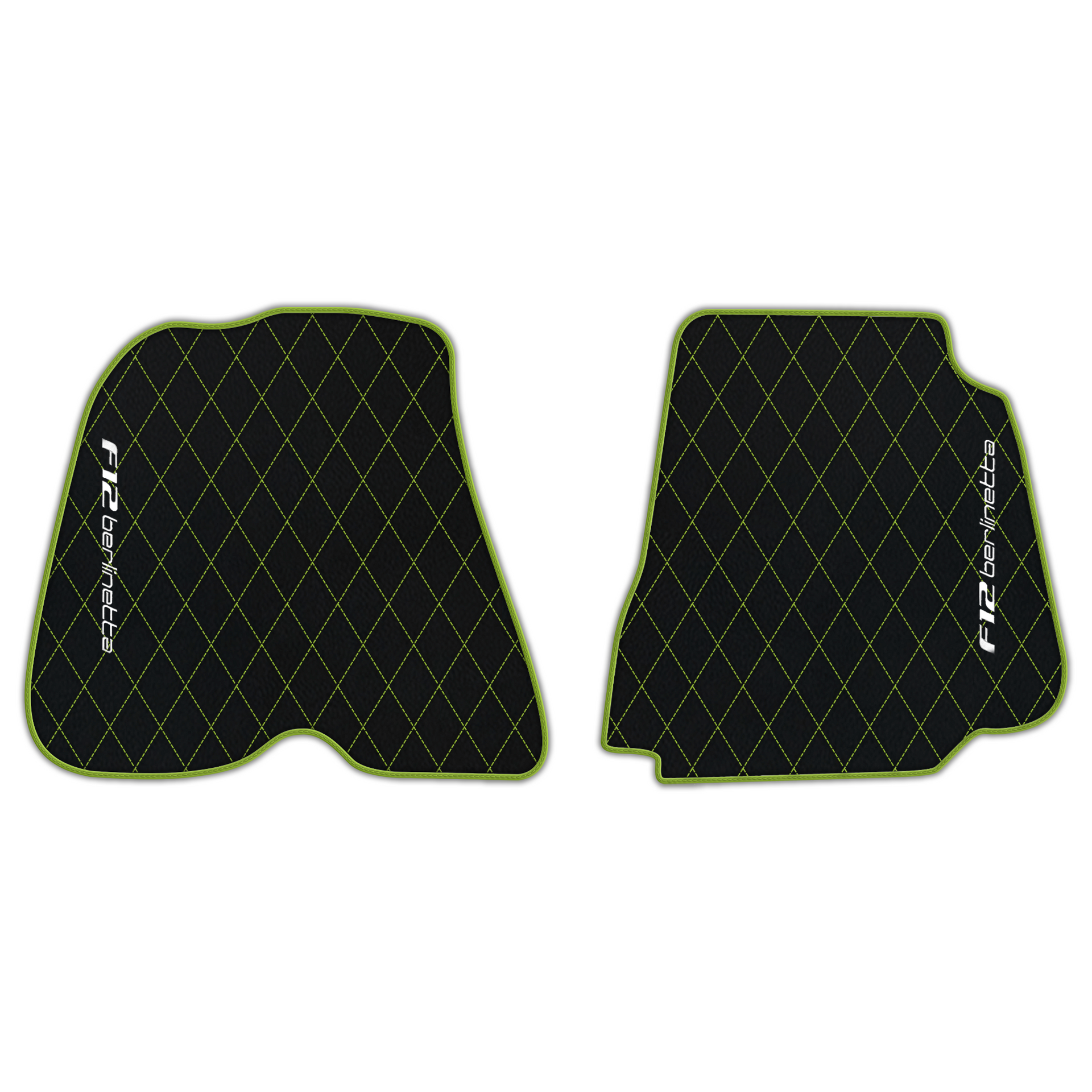 Premium Black Leather Floor Mats for Ferrari California | Full Set