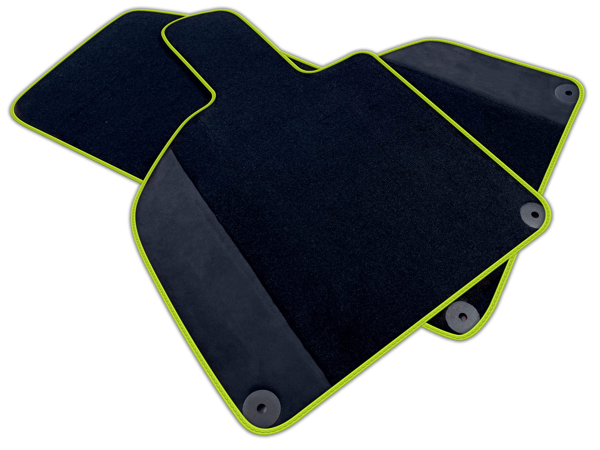 Custom Black Floor Mats for Lamborghini Huracan with Alcantara Leather
