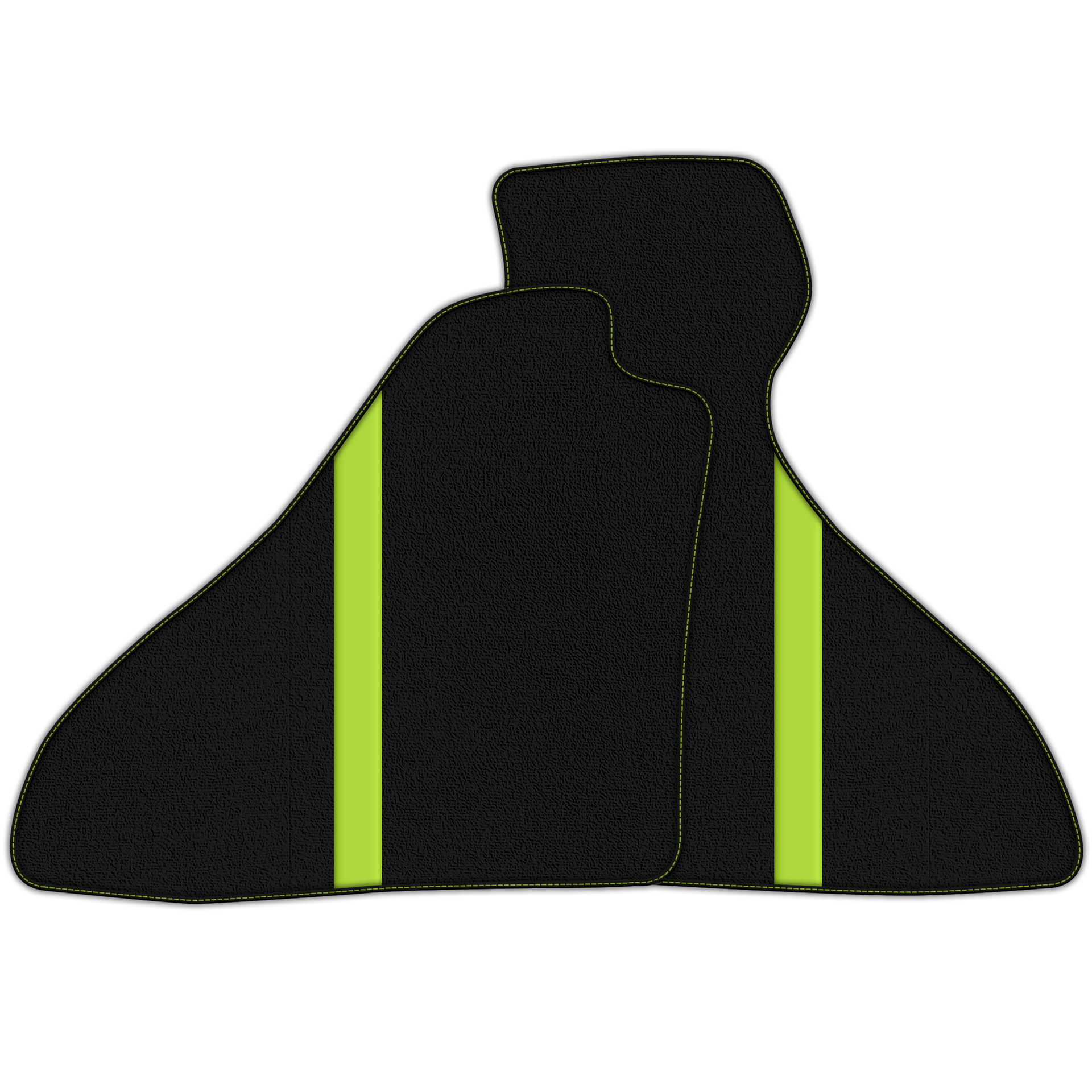 Black Leather-Trimmed Floor Mats for Ferrari Dino GT4 (1973-1979)