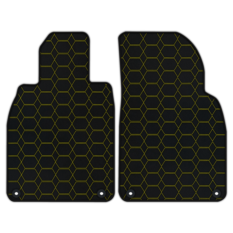 Customizable Leather Floor Mats with Hexagon Hex Pattern for Porsche 981 Boxster (2013-2016)