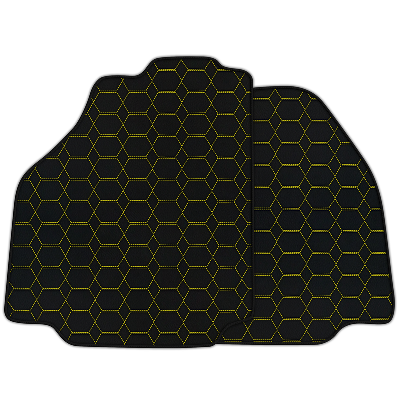 Customizable Leather Floor Mats with Hexagon Hex Pattern for Ferrari F8 Spider (2019-2023)