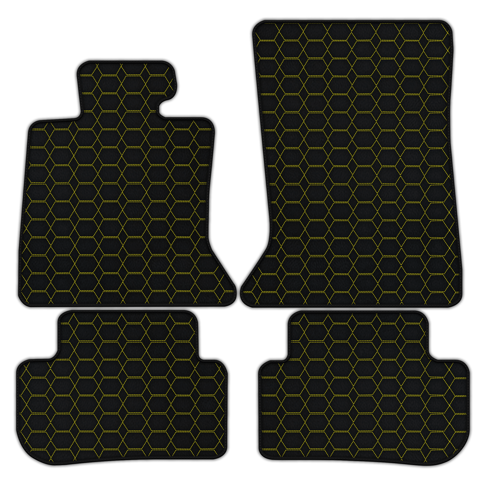 Customizable Leather Floor Mats with Hexagon Hex Pattern for Rolls Royce Wraith (2013–2023)