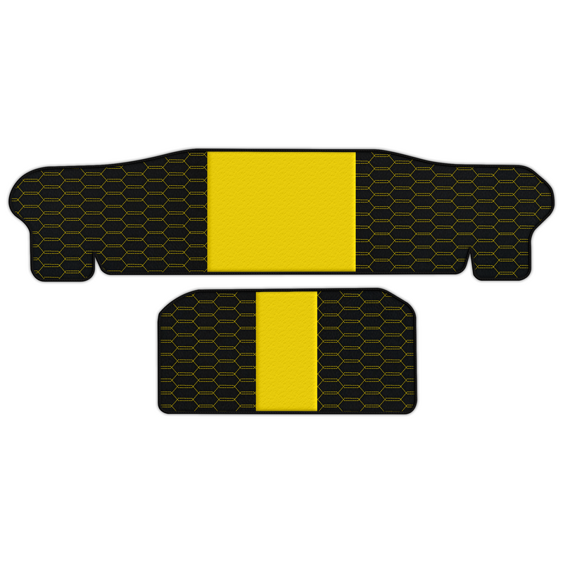 Customizable Leather Trunk Floor Mats with Interlaced Hex Pattern for Chevrolet Corvette C8 (2020-2024)
