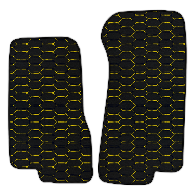 Customizable Leather Floor Mats with Interlaced Hex Pattern for Aston Martin V8 Coupe Special (1996-2000)
