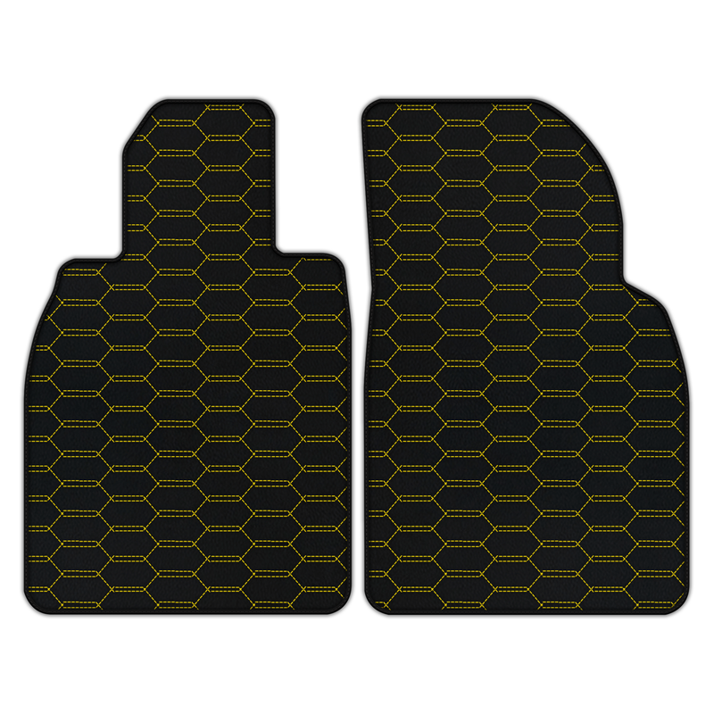 Customizable Leather Floor Mats with Interlaced Hex Pattern for Porsche 718 Boxster (2016-2023)