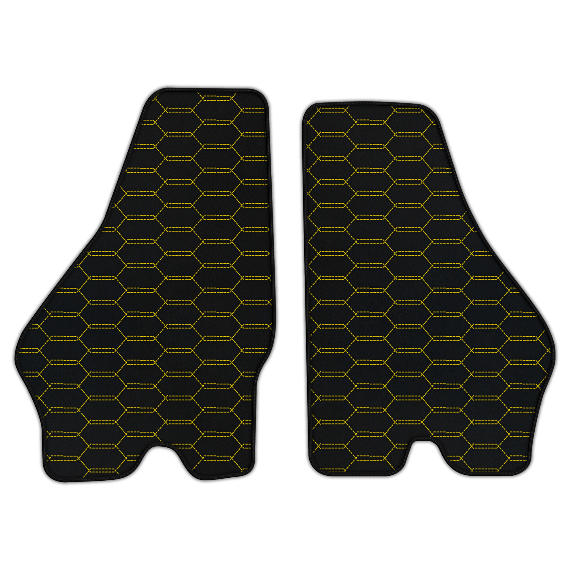 Customizable Leather Floor Mats with Divario Pattern for Lamborghini Jalpa (1981-1988) - AutoWin