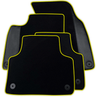 Customizable Black Carbon Leather Floor Mats for Audi A2 2000-2005 8Z | Various Trim Colors