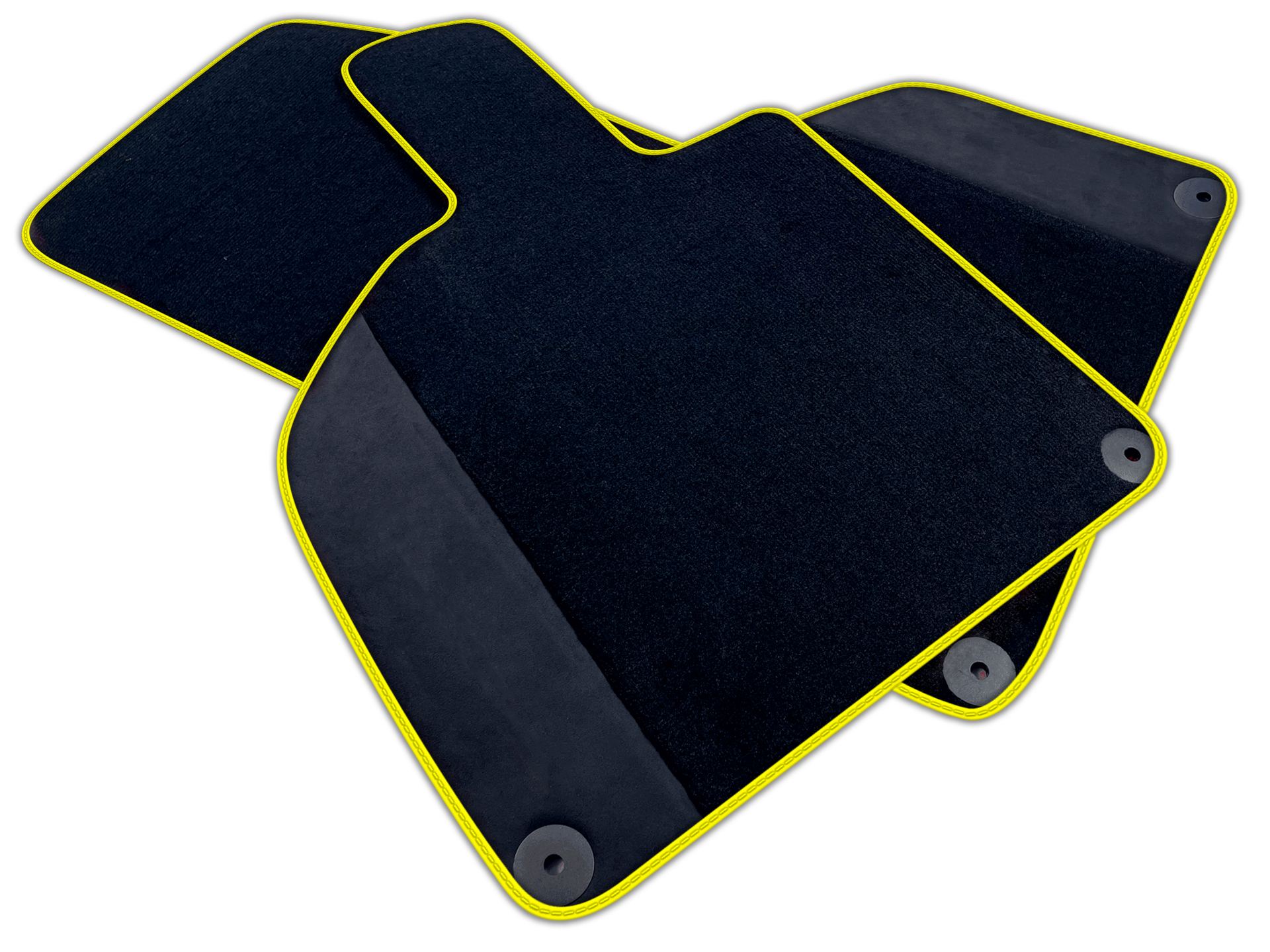 Custom Black Floor Mats for Lamborghini Huracan with Alcantara Leather