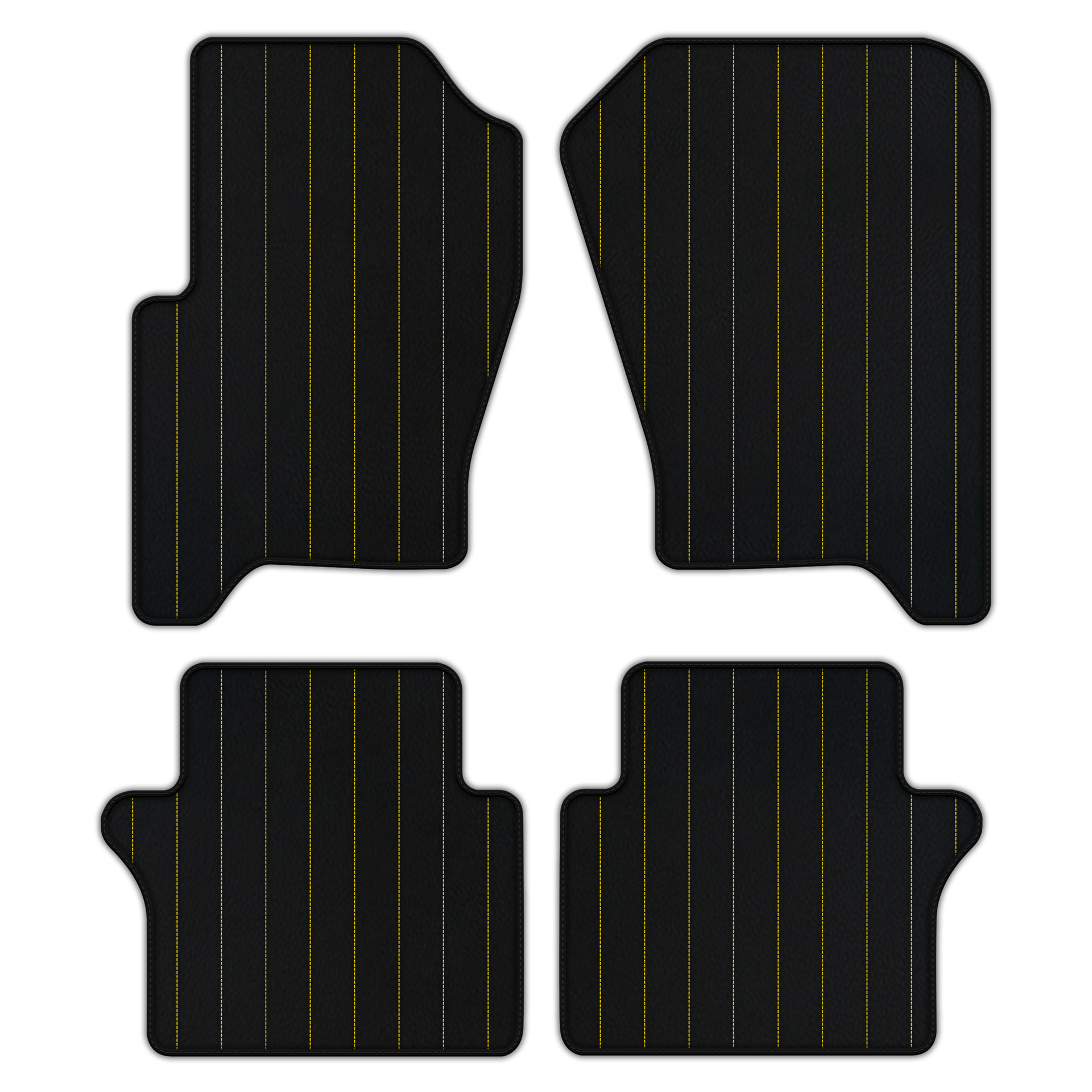 Custom Range Rover Sport Leather Floor Mats - Interlaced Hex Style