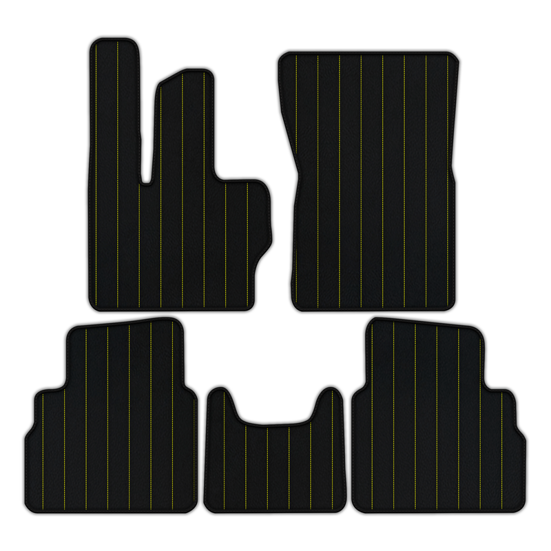 Customizable Leather Floor Mats with Line Pattern for Mercedes Benz G-Class W463 (2018-2023)