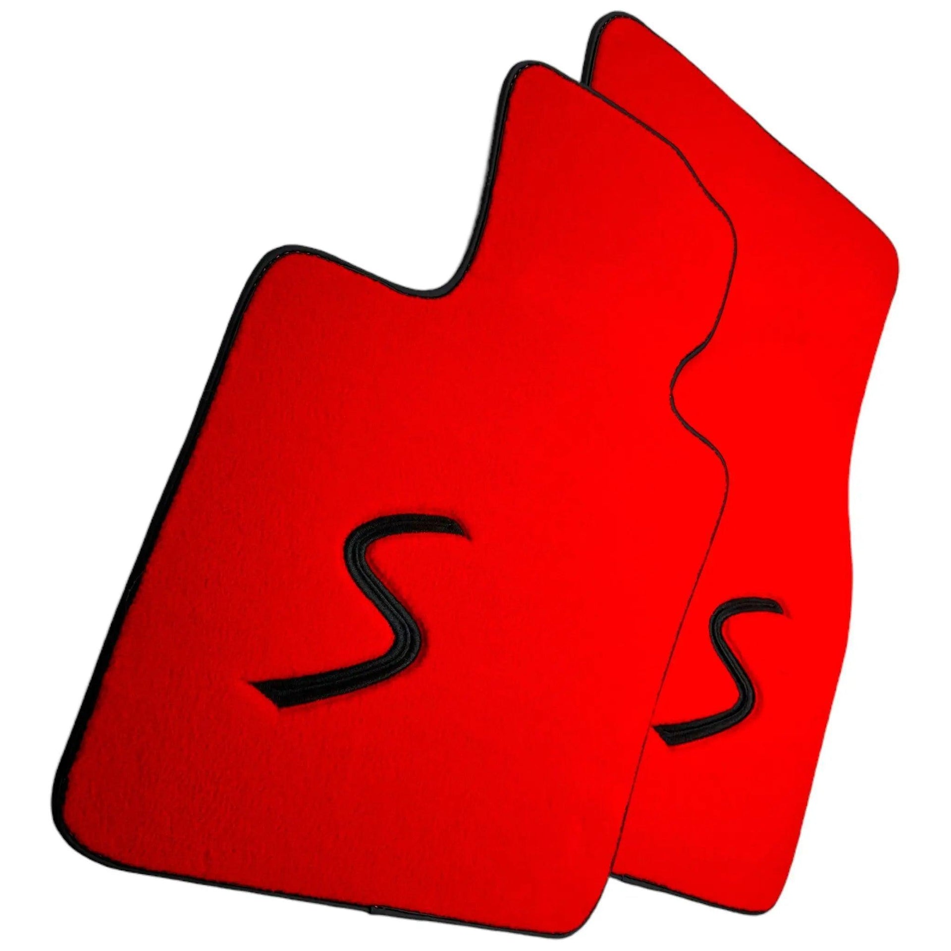 Red Floor Mats for Mini Cooper / One F56 3-Doors (2014-2023) - AutoWin