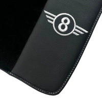 Black Floor Mats for Mini Cooper / One R50 (2001-2007) with Leather - AutoWin