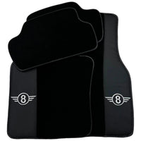 Black Floor Mats for Mini Cooper / One R53 (2001-2007) Cooper S with Leather - AutoWin